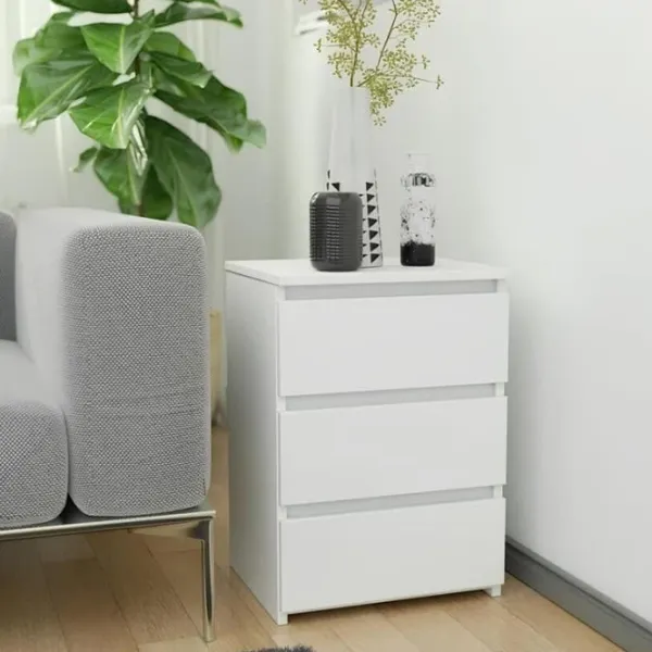 Noptiere Akord CL3 40 57 x 40 x 35/ PAL melaminat/ White photo 3