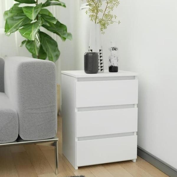 Noptiere Akord CL3 40 57 x 40 x 35/ PAL melaminat/ White photo 3