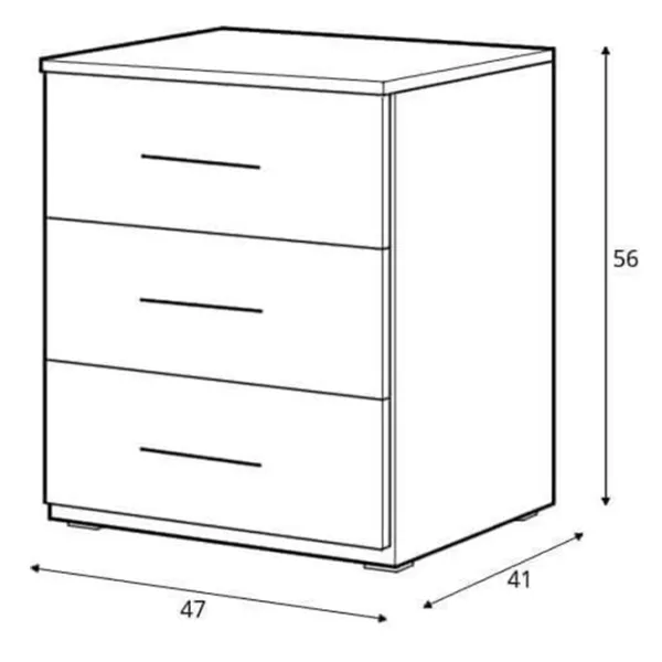 Noptiere Helvetia Beta №22 55 x 46 x 41/ PAL melaminat/ Sanremo Oak photo 3
