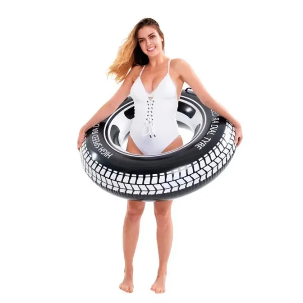 Cerc gonflabil Avenli 37600 Vinil/ Black White photo 2
