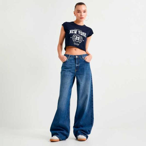 Футболка для женщин Koton 4SAL10607IK 96 % Хлопок/ Темно-синий photo 3