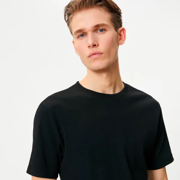 Tricou pentru bărbați Koton 4SAM10272HK 96% Bumbac/ Black photo 4