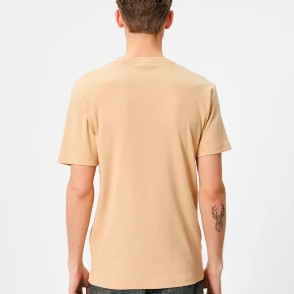 Tricou pentru bărbați Koton 4SAM10272HK 96% Bumbac/ Beige photo 2