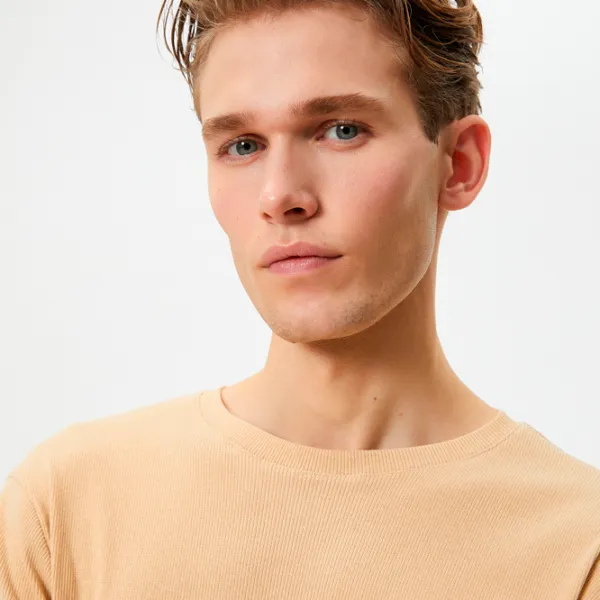 Tricou pentru bărbați Koton 4SAM10272HK 96% Bumbac/ Beige photo 4