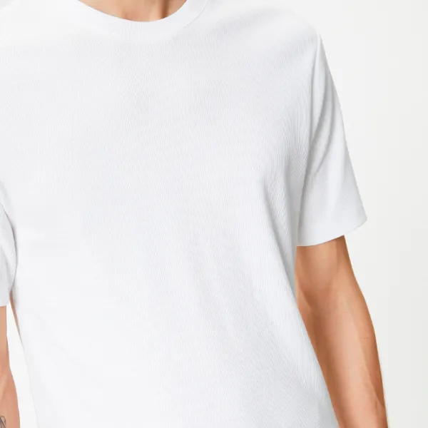 Tricou pentru bărbați Koton 4SAM10272HK 96% Bumbac/ White photo 5