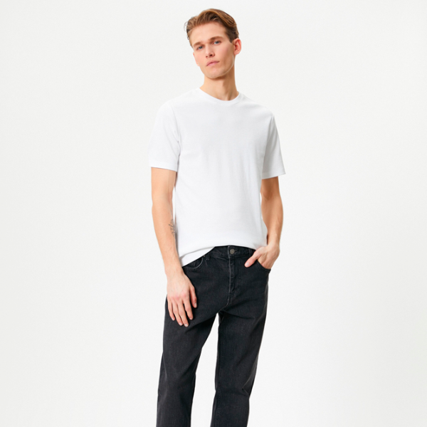 Tricou pentru bărbați Koton 4SAM10272HK 96% Bumbac/ White photo 3