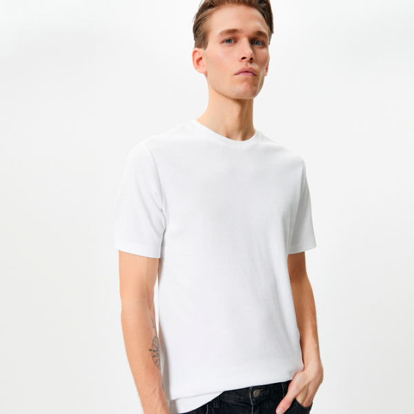 Tricou pentru bărbați Koton 4SAM10272HK 96% Bumbac/ White photo 4