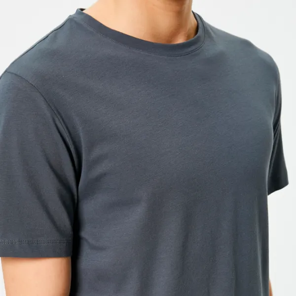 Tricou pentru bărbați Koton 4SAM10035HK 4% elastan/ Antracit photo 5 Tricou pentru bărbați Koton 4SAM10035HK 4% elastan/ Antracit photo 5