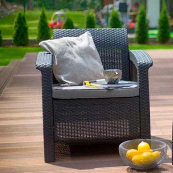 Set mobilă terasă Keter Corfu II Duo Plastic/ Plastic/ Graphite photo 2
