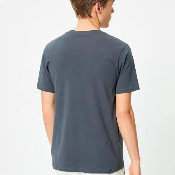 Tricou pentru bărbați Koton 4SAM10035HK 4% elastan/ Antracit photo 2