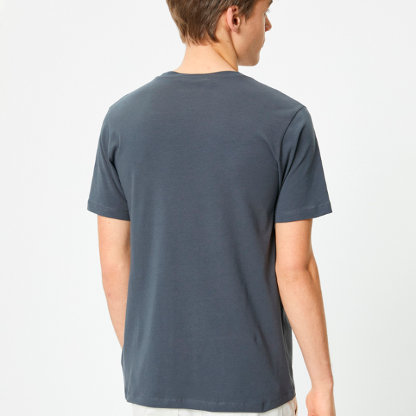 Tricou pentru bărbați Koton 4SAM10035HK 4% elastan/ Antracit photo 2