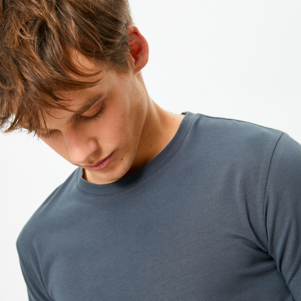 Tricou pentru bărbați Koton 4SAM10035HK 4% elastan/ Antracit photo 4