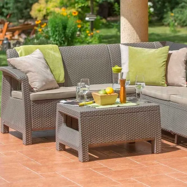 Set mobilă terasă Keter Corfu Relax Plastic/ Plastic/ Cappucino photo 3