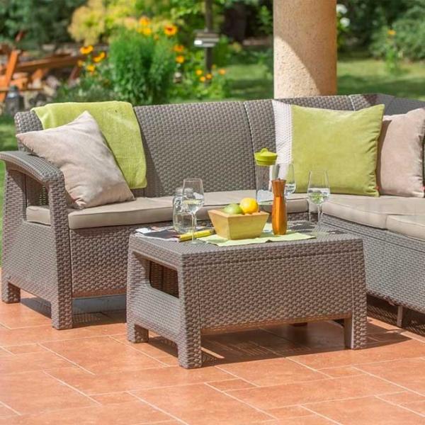 Set mobilă terasă Keter Corfu Relax Plastic/ Plastic/ Cappucino photo 3