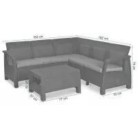 Set mobilă terasă Keter Corfu Relax Plastic/ Plastic/ Cappucino photo 4