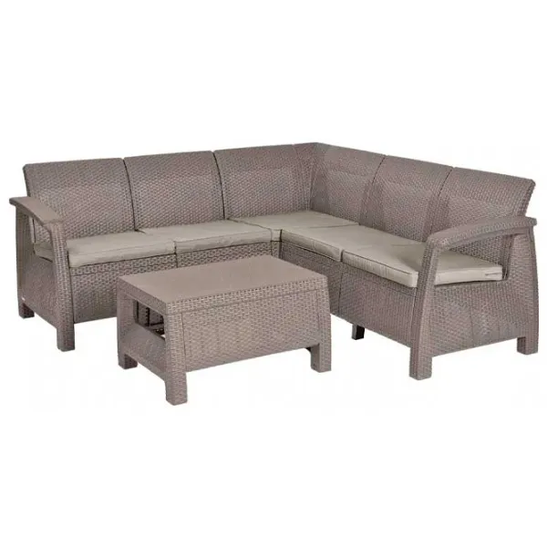 Set mobilă terasă Keter Corfu Relax Plastic/ Plastic/ Cappucino photo 5