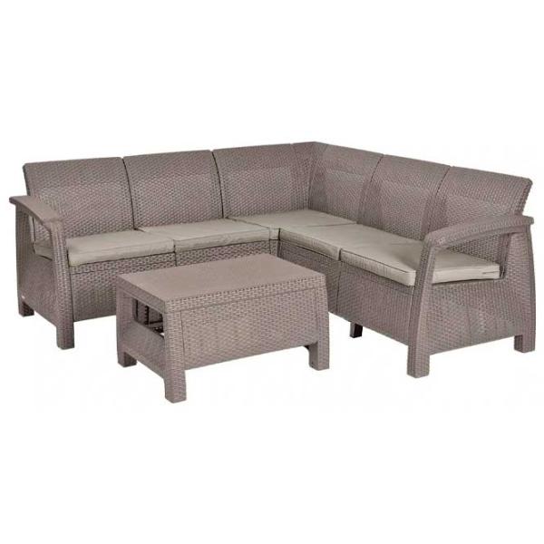 Set mobilă terasă Keter Corfu Relax Plastic/ Plastic/ Cappucino photo 5