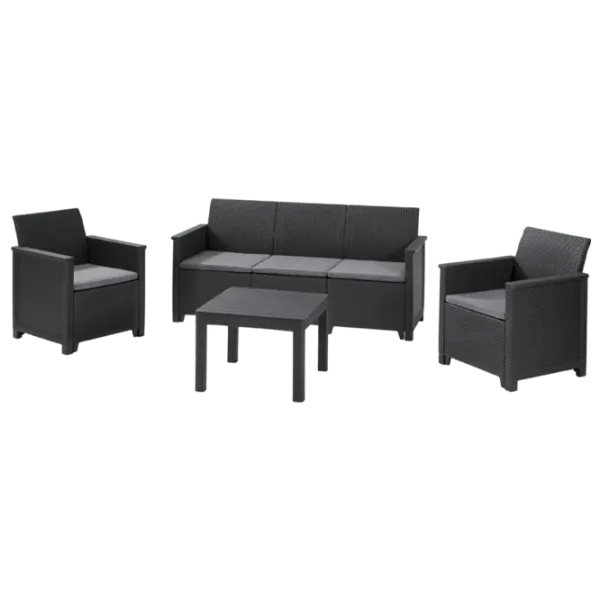 Set mobilă terasă Keter Elodie Set + Chicago Aluminiu/ Plastic/ Plastic/ Brown photo 5