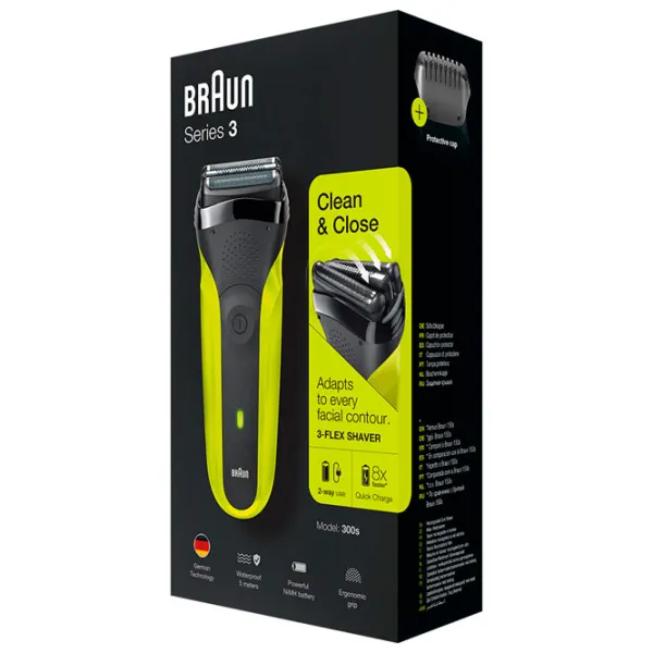 Бритва электрическая Braun 300S Зеленый Черный  photo 5