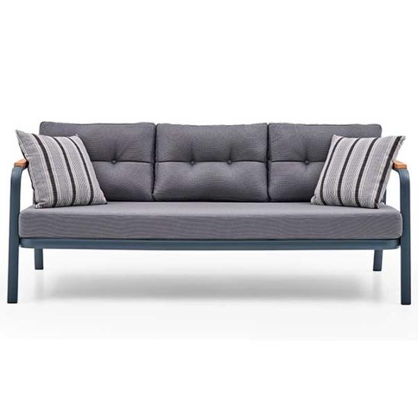 Set mobilă terasă Dogtas Garden LOUNGE Aluminiu/ Lemn/ Stofă/ Gray photo 2