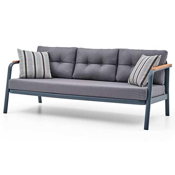 Set mobilă terasă Dogtas Garden LOUNGE Aluminiu/ Lemn/ Stofă/ Gray photo 5