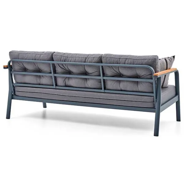 Set mobilă terasă Dogtas Garden LOUNGE Aluminiu/ Lemn/ Stofă/ Gray photo 6