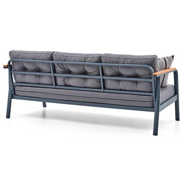 Set mobilă terasă Dogtas Garden LOUNGE Aluminiu/ Lemn/ Stofă/ Gray photo 6