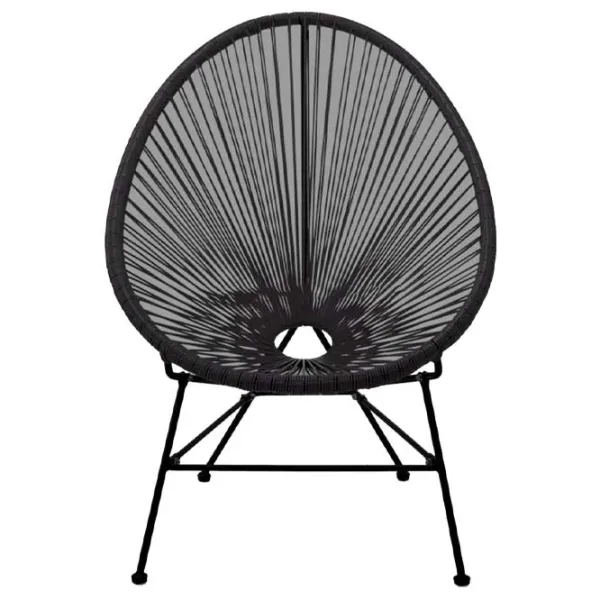Set mobilă terasă Worker Lines Aluminiu/ Sticlă/ Rattan artificial/ Black photo 3