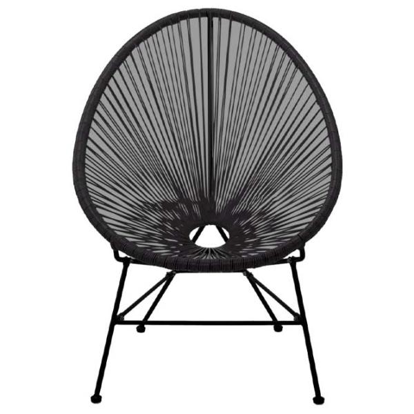 Set mobilă terasă Worker Lines Aluminiu/ Sticlă/ Rattan artificial/ Black photo 3