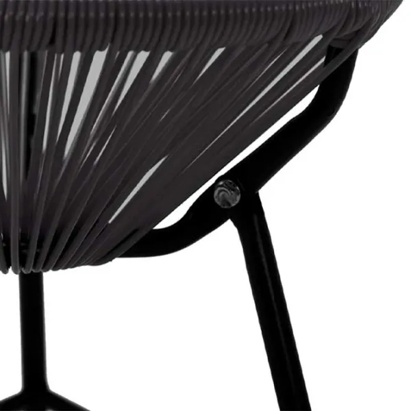Set mobilă terasă Worker Lines Aluminiu/ Sticlă/ Rattan artificial/ Black photo 6