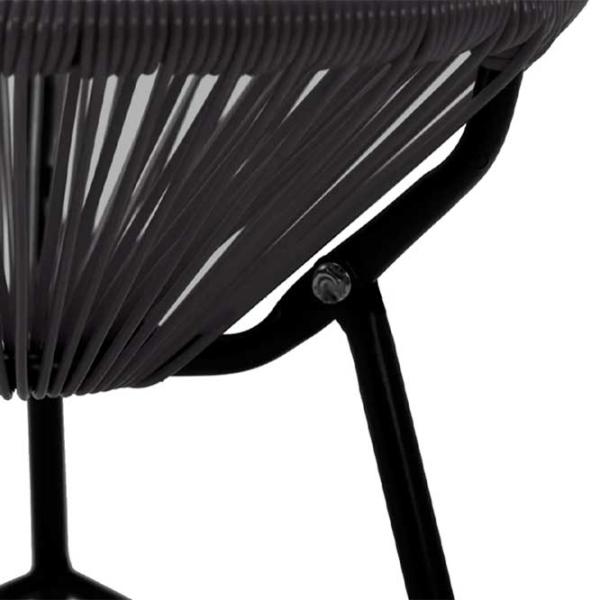 Set mobilă terasă Worker Lines Aluminiu/ Sticlă/ Rattan artificial/ Black photo 6