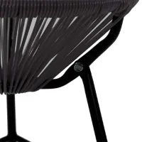 Set mobilă terasă Worker Lines Aluminiu/ Sticlă/ Rattan artificial/ Black photo 6