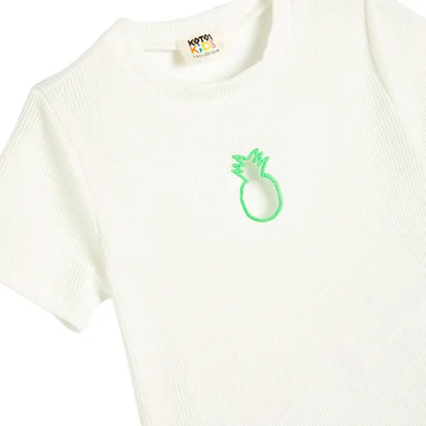 Tricou pentru fete Koton 4SKG10266AK 110 - 116 cm / Beige photo 3 Tricou pentru fete Koton 4SKG10266AK 110 - 116 cm / Beige photo 3