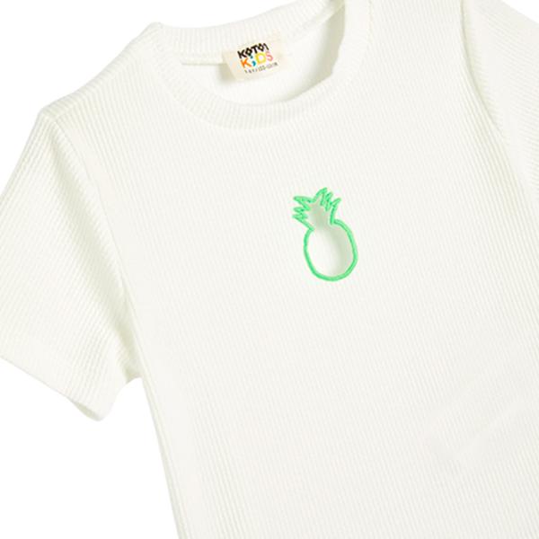 Tricou pentru fete Koton 4SKG10266AK 110 - 116 cm / Beige photo 3 Tricou pentru fete Koton 4SKG10266AK 110 - 116 cm / Beige photo 3