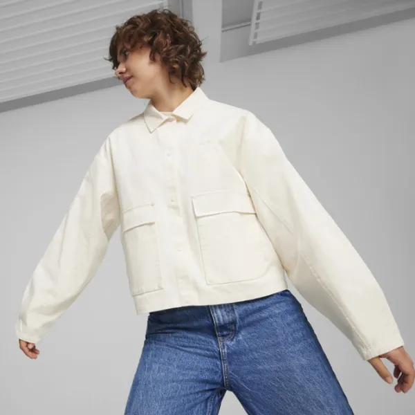 Ветровка для женщин Puma Classics Shore Jacket Frosted Демисезон/ Слоновая кость photo 3