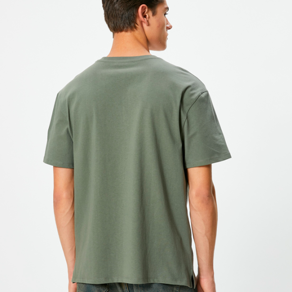 Tricou pentru bărbați Koton 4SAM10741HK 100% bumbac/ Antracit photo 2