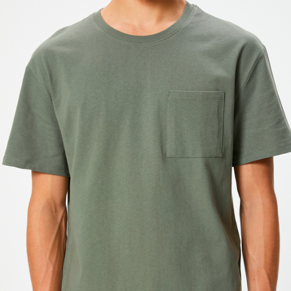 Tricou pentru bărbați Koton 4SAM10741HK 100% bumbac/ Antracit photo 5