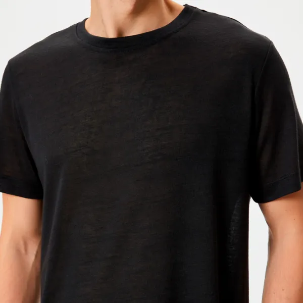 Tricou pentru bărbați Koton 4SAM10273HK 100% poliester/ Black photo 5 Tricou pentru bărbați Koton 4SAM10273HK 100% poliester/ Black photo 5