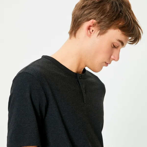 Tricou pentru bărbați Koton 4SAM10262HK 32% bumbac/ Antracit photo 4