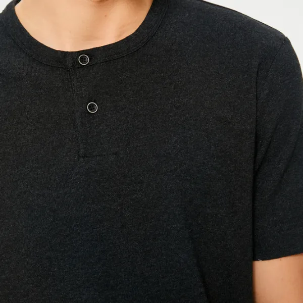 Tricou pentru bărbați Koton 4SAM10262HK 32% bumbac/ Antracit photo 5