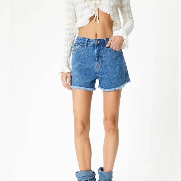 Pantaloni scurți pentru femei Koton 4SAL40017MD 36/ Light Indigo photo 4