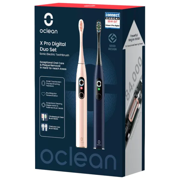 Periuță de dinți electrică Oclean X Pro Digital Duo Set 2D/ Gold photo 4