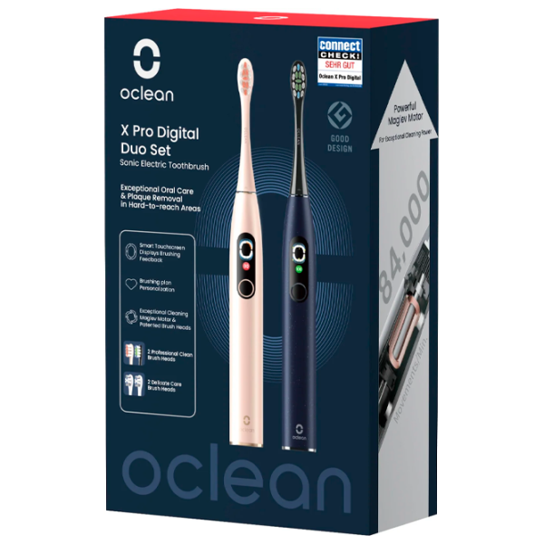 Periuță de dinți electrică Oclean X Pro Digital Duo Set 2D/ Gold photo 4