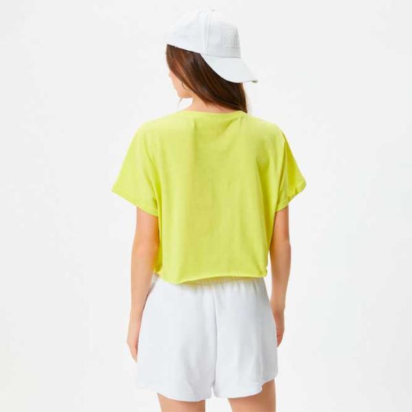 Tricou pentru femei Koton 4SAL10031IK 100% bumbac/ Yellow photo 4