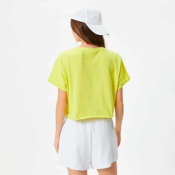 Tricou pentru femei Koton 4SAL10031IK 100% bumbac/ Yellow photo 4 Tricou pentru femei Koton 4SAL10031IK 100% bumbac/ Yellow photo 4