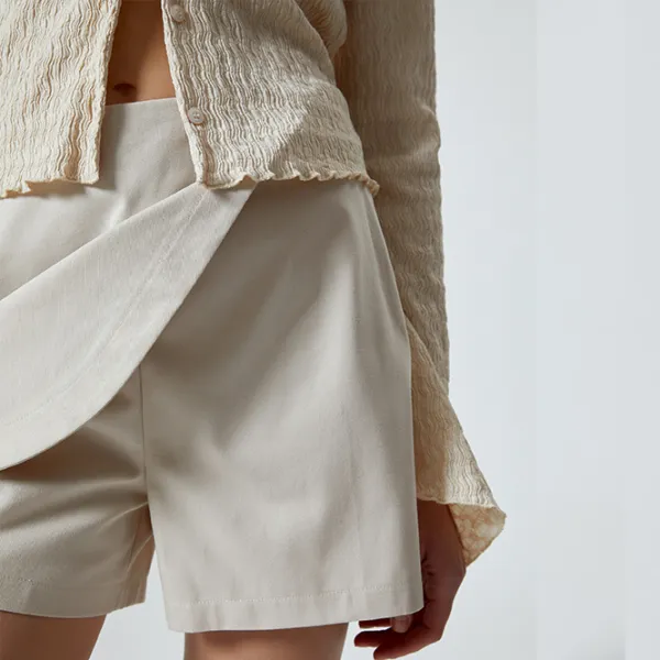 Pantaloni scurți pentru femei Koton 4SAL40004IW 34/ Cream photo 3 Pantaloni scurți pentru femei Koton 4SAL40004IW 34/ Cream photo 3