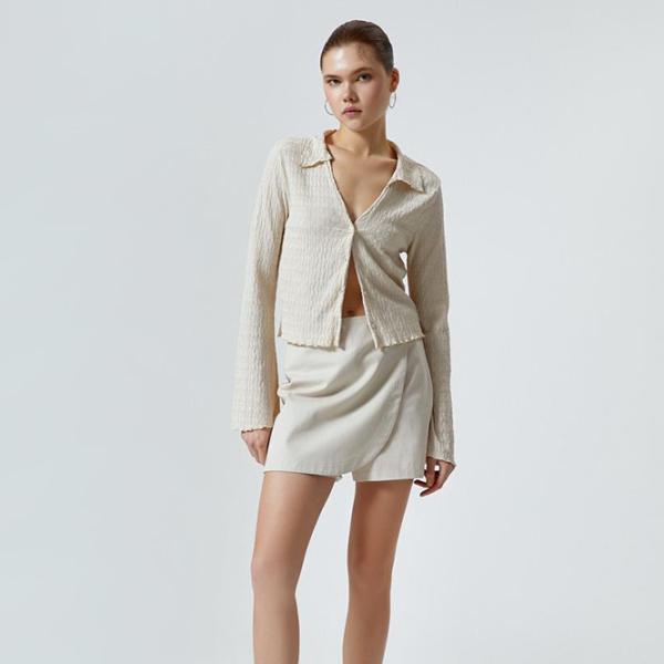 Pantaloni scurți pentru femei Koton 4SAL40004IW 34/ Cream photo 9 Pantaloni scurți pentru femei Koton 4SAL40004IW 34/ Cream photo 9