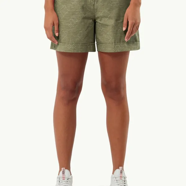Шорты для женщин Jack Wolfskin Karana Shorts W L/ Dark Olive Green photo 2