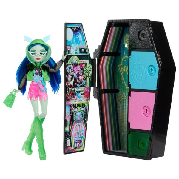 Set Mattel Monster High Neon Frigh Ghoulia Yelps HNF81 model / 4+ photo 3