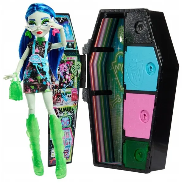 Set Mattel Monster High Neon Frigh Ghoulia Yelps HNF81 model / 4+ photo 4